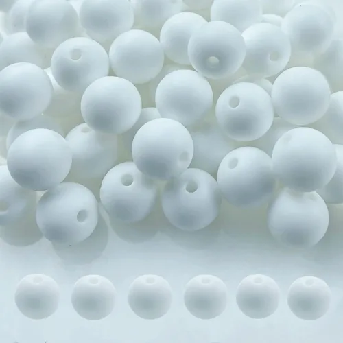 Vista 46 de Abalorios de silicona, 100 piezas de 9 mm de abalorios redondos de silicona para hacer llaveros, pulseras, collares, aretes, joyas, manualidades DIY