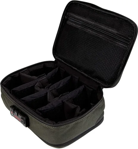 Vista 6 de DIME BAGS Estuche con cierre y sellado de olores, cápsula protectora de viaje para vidrio y equipo, forrada de carbono para protección contra