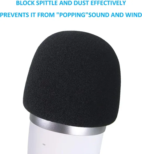 Vista 3 de YOUSHARES Razer Seiren Mini Pop Filter - Funda de espuma para parabrisas compatible con Razer Seiren Mini Micrófono de Streaming para bloquear