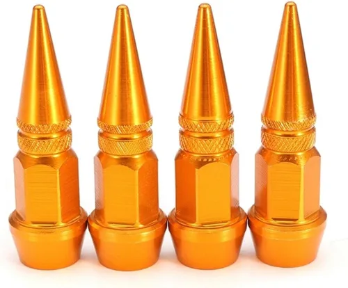 Vista 11 de Tapas de Vástago de Válvula de Neumático de Coche 4 PIEZAS Cubiertas Universales de Vástago Juego de Tapas de Válvula de Neumático de Aluminio