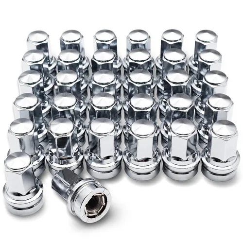 Vista 9 de 20 PIEZAS M12*1.5 Tuerca de rueda - 3/4" 19mm Hex 32mm Longitud - Tuerca de rueda estilo de fábrica cromada para Ford Focus Escape Fusion Fiesta