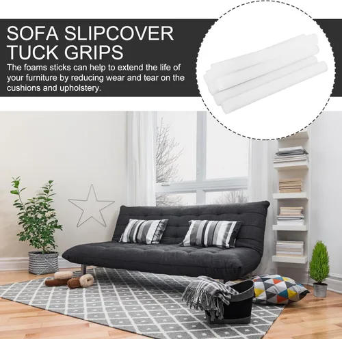 Vista 8 de Hemoton 14 fundas para sofá, con agarre elástico y antideslizante de espuma para sofá, agarre más grueso para sillones de cojín, funda de sofá que