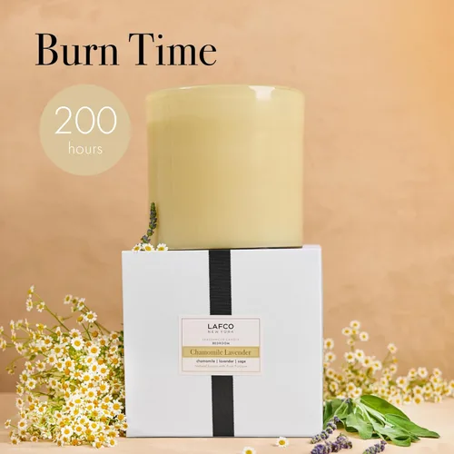 Vista 4 de LAFCO New York Luxe - Vela de 4 mechas, lavanda de manzanilla, 86 onzas, tiempo de combustión de 200 horas, reutilizable, recipiente de vidrio
