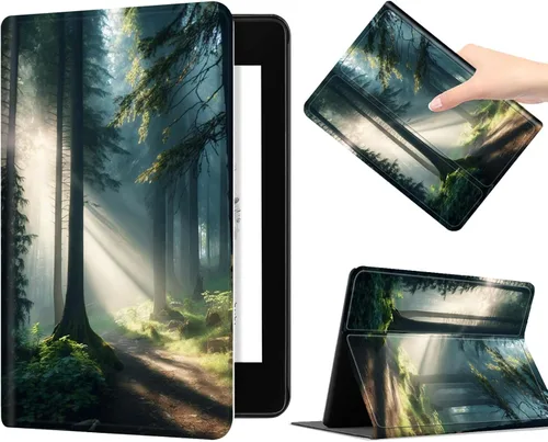 Vista 15 de Funda para Kindle de 10ª generación 2019, funda ligera y ultrafina para Kindle de 10ª generación, funda de piel sintética con soporte ajustable