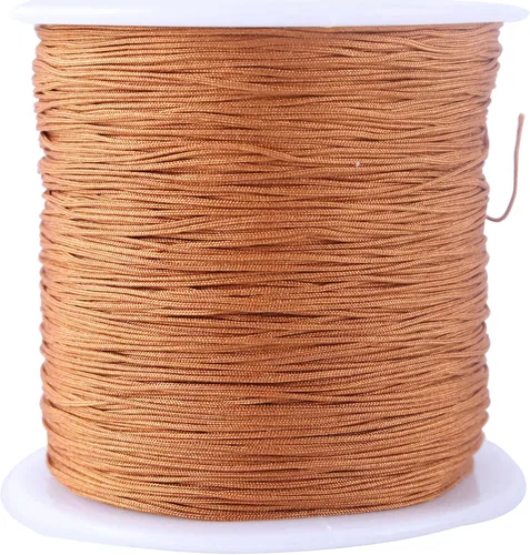 Vista 145 de KONMAY 1 rollo de cuerda de nailon de 150 yardas, trenzado de 0.016 in de nailon Shamballa Macramé/cordón de cuentas, cordón de nudo chino, cuerda