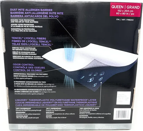 Vista 4 de Protect-A-Bed Protector de colchón – Impermeable, transpirable, Tencel Lyocell Top – Disponible en tamaños Queen y King (Queen)