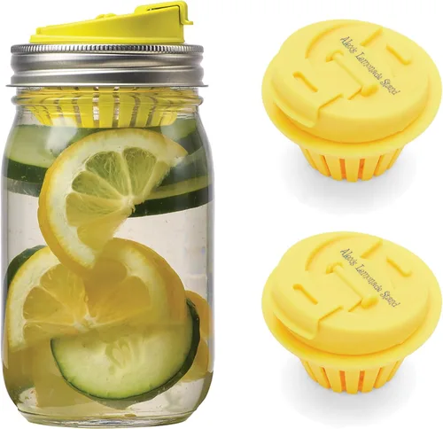 Vista 11 de Jarware Tapa de infusión de frutas para frascos Mason de boca regular, color verde (paquete de 2)
