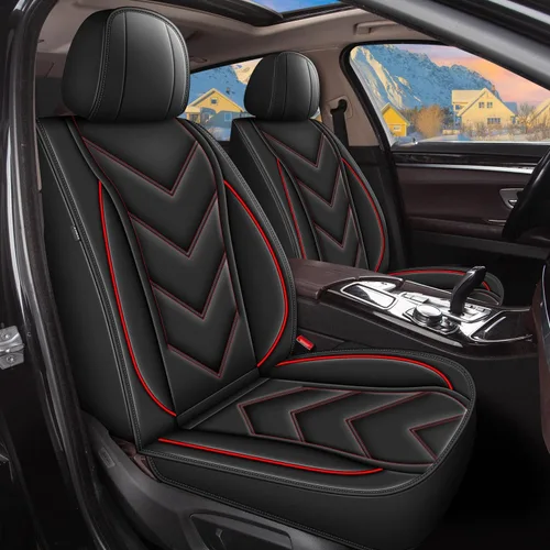 Vista 37 de Fundas de asiento de automóvil para Nissan Frontier 2007-2024 2025 2026 de piel sintética impermeable, juego de fundas de asiento delantero
