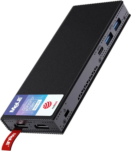 MeLE PCG02 Pro: Mini PC sin ventilador tipo stick N100 con 8GB de RAM y 256GB de almacenamiento, ganador del Reddot, Mini Computadora con Dual HDMI,