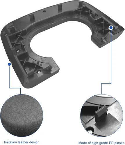 Vista 5 de Almohada de Reemplazo para Portavasos de Consola Central Compatible con Ford F150 1997-2003 Negro (Plástico Duro NO Acolchada)
