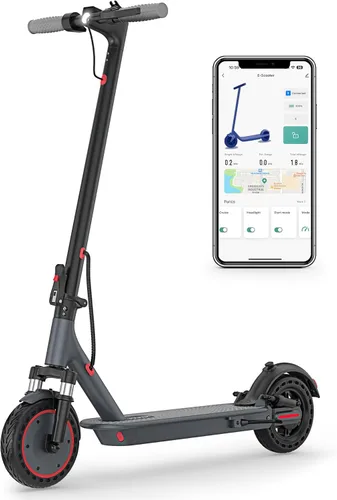 VOLPAM Adult Electric Scooter, 350W/500WMotor, 8.5"/10" Solid Tires, 19/22Mph, 32/28/23/21/18/16Miles Max Range, Dual Braking