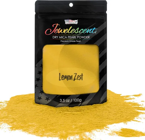 Vista 16 de U.S. Art Supply Polvo de pigmento perla de mica, Aqua 3.5 oz (100g)