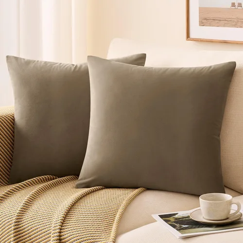 Vista 31 de Juego de 2 fundas de almohada decorativas de terciopelo de 16 x 16 pulgadas, fundas de almohada negras suaves para sofá, cama, sala de estar