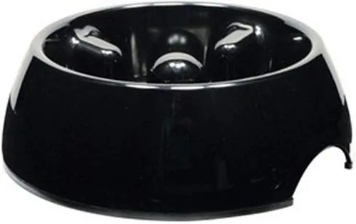 Vista 4 de Dogit Go lenta anti-gulping tazón para perro, S, Negro
