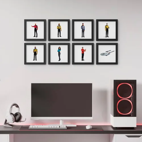 Vista 7 de Trends International Gallery Pops Star Trek - Póster de pared de Montgomery Scott Scotty de 12.00 x 12.00 pulgadas, versión de marco negro