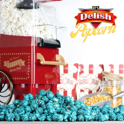 Vista 25 de Palomitas de maíz gourmet con sabor a plátano amarillo de It's Delish, envase jumbo de 16 oz Snack de pop corn aireado a granel - Temática frutal