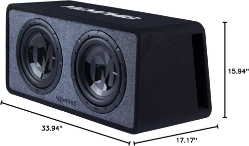 Vista 5 de Memphis Audio PRXE12D1 Dual 12" Power Reference Series Caja Cargada 1-Ohm