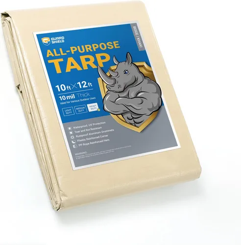 Vista 122 de GUARD SHIELD - Lona resistente, impermeable, de polietileno, gruesa, resistente a los rayos ultravioleta, con ojales, para exteriores, 6 x 8 pies