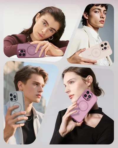 Vista 370 de TOCOL Funda para iPhone 11, compatible con Magsafe, protección completa de cámara, imanes integrados, protección contra caídas, funda translúcida