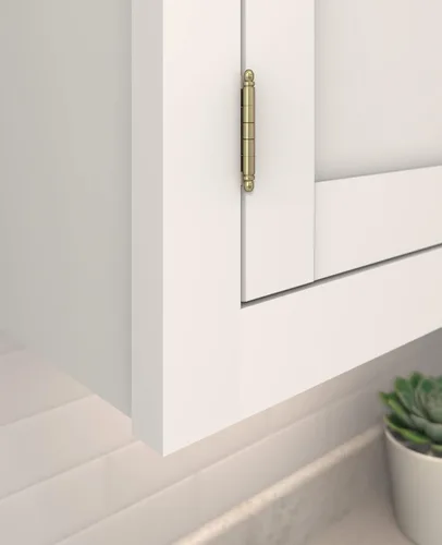 Vista 2 de Amerock PK3175TBBBZ Bisagra de gabinete Grosor de puerta de 3/4 pulg. (19 mm) Inserción completa Envoltura completa Punta de bola Dorado