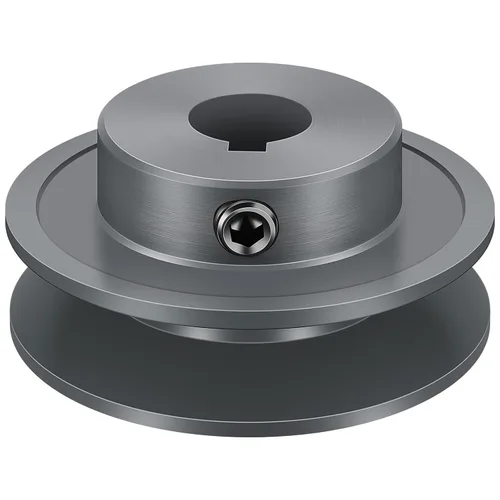 Polea de correa mecánica de banda de ranura simple/doble, polea de banda perforada a tamaño, sección de hierro fundido (ranura única, AK25-5/8)