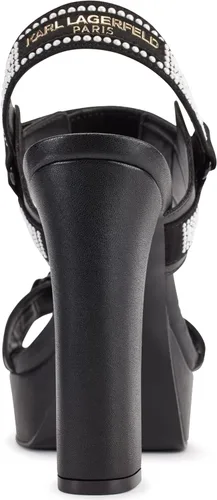 Vista 2 de KARL LAGERFELD Alessia Pearl - Sandalias de plataforma con talón descubierto para mujer