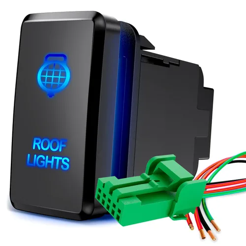 Vista 16 de Nilight Interruptor de Botón de Luces Auxiliares 12V Encendido/Apagado con Kit de Cable Conector 1.54" x 0.83" Repuesto para Toyota Tacoma Tundra