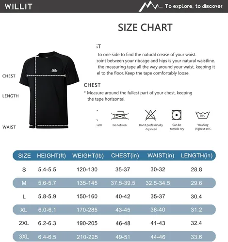 Vista 7 de Willit Camisa de protección solar UPF 50+ para hombre, camiseta de natación de manga corta SPF de secado rápido