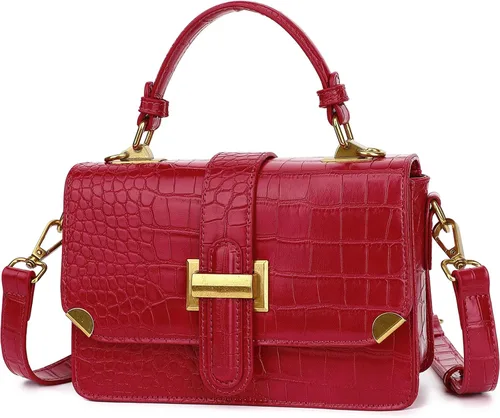 Vista 9 de LL LOPPOP Bolsos de hombro con asa superior para mujer, elegantes y pequeños, de cuero, estilo cartera