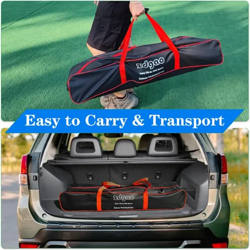 Vista 5 de Portable Pickleball Net Set, 22FT Regularion Size Pickle Ball Net with Paddles Set, Outdoor Pickleballs and Carry Bag, Easy Setup for Indoor