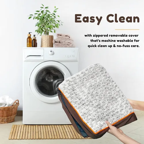 Vista 6 de Figopage Camas ortopédicas para perros de gran tamaño, cama de espuma viscoelástica para perros con funda extraíble, alfombrilla lavable