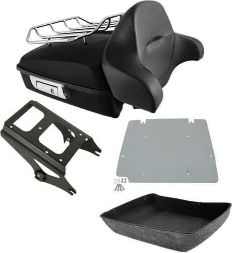 Vista 12 de TCMT Chopped Tour Pack Respaldo de maletero Placa base de montaje para Harley Touring Road Street Electra Glide Road King 2009-2013