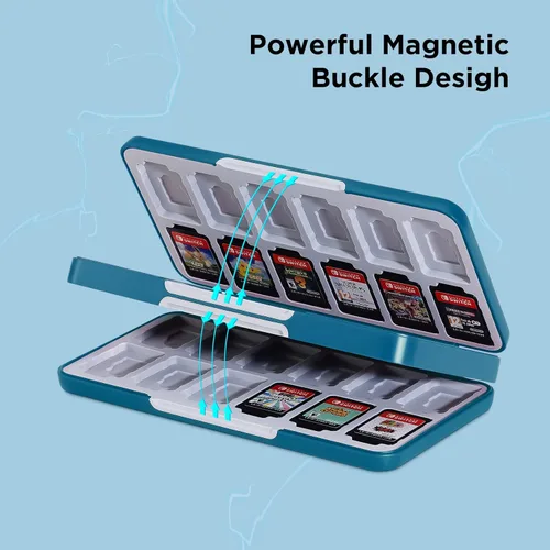 Vista 3 de JINGDU 48-Slot Switch Game Card Case Compatible with Switch Game Cards & micro SD Cards, the Games Holder Organizer Suitable for Switch, Lite & OLED