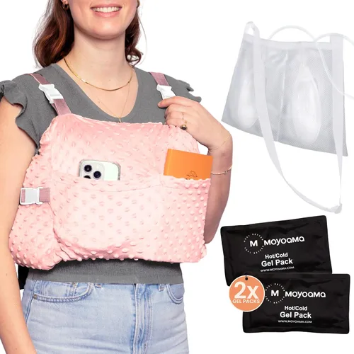 Vista 16 de MOYOAMA Almohada post mastectomía – Kit de protección de 4 piezas con 2 paquetes de gel y bolsa de drenaje de ducha – Imprescindible para cirugía