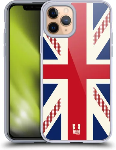 Vista 242 de Head Case Designs Blue Gingham Union Jack Collection - Funda de gel suave compatible con Apple iPhone 7 Plus/iPhone 8 Plus