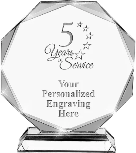 Vista 22 de Crown Awards Trofeo de cristal personalizado, premio de magnitud personalizado de 7.75 pulgadas de alto con grabado personalizado Prime