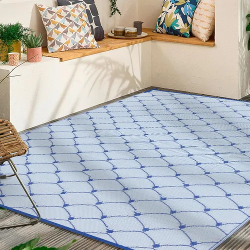 Vista 13 de Boulder Bee Alfombras para exteriores Alfombra de paja de plástico Alfombras impermeables para acampar al aire libre Alfombra de picnic