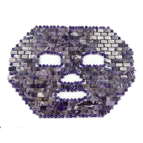 Juego de máscaras faciales de jade natural con piedra de jade antienvejecimiento para dormir con máscara de ojos y rodillo de jade y Gua Sha Beauty