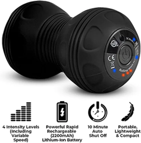 Vista 8 de Rolling With It Bola de masaje vibratoria de maní – Terapia de punto de activación de tejido profundo, liberación miofascial – de mano, inalámbrica