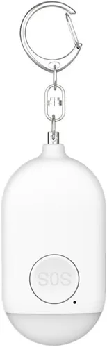 Vista 10 de Llavero de autodefensa impermeable con alarma de seguridad personal con luz LED SOS recargable de 120 dB, ayuda a ancianos y niños a emergencias