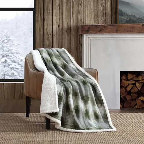 Vista 18 de Eddie Bauer - Manta de forro polar cepillado con reverso sherpa, decoración suave y acogedora para el hogar para cama o sofá