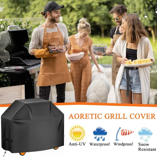 Vista 7 de Funda para parrilla, cubierta de parrilla de gas para barbacoa de 44 pulgadas para parrilla al aire libre, cubierta de parrilla Charbroil