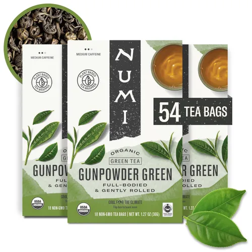 Vista 23 de Numi Té Orgánico de Mate con Limón, 100 Bolsas de Té Verde, Yerba Mate con Té Verde y Mirto de Limón, Con Cafeína