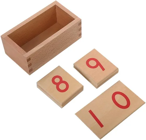 Vista 6 de Montessori Matemáticas Materiales Numerales Tarjetas para Preescolar Herramienta de Aprendizaje Temprano