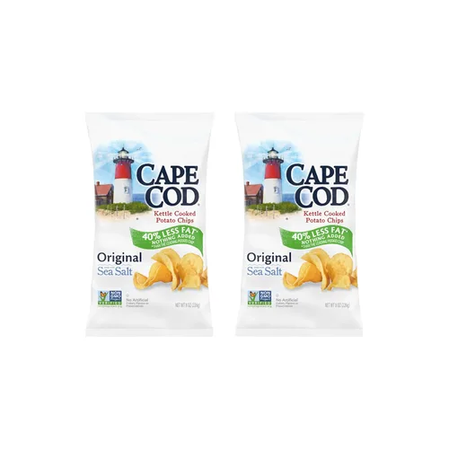 Vista 10 de Cape Cod Papas fritas, chips originales menos grasos, bolsas de aperitivos de 1 oz, 10