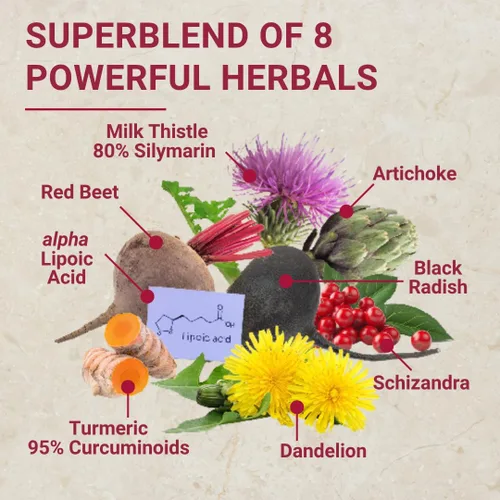 Vista 3 de NEW ROOTS HERBAL Suplemento de desintoxicación de limpieza hepática con mezcla de hierbas con alcachofa, cardo mariano, raíces de diente de león