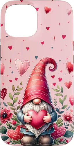 Vista 5 de Valentines Day Gnomes Cute Hearts Love Floral Gnome Case for iPhone 17