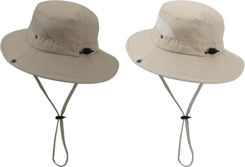 Vista 9 de Century Star Sombrero de sol para niños al aire libre, sombrero de safari de playa y pesca con protección UPF 50+