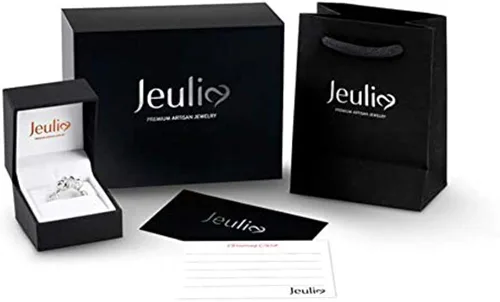 Vista 7 de Jeulia Anillos de boda de compromiso para mujer, anillos de compromiso de aniversario, anillos de promesa, juegos de novia de plata de ley 925