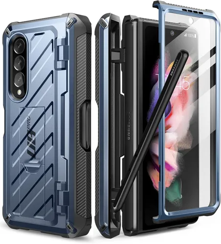 Vista 13 de SUPCASE Unicorn Beetle Pro Series - Funda para Samsung Galaxy Z Fold 3 5G (2021), carcasa resistente de doble capa de cuerpo completo con protector